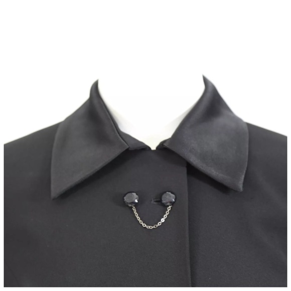 Simon Chang Satin Detail Black Jacket - Picture 5 of 6